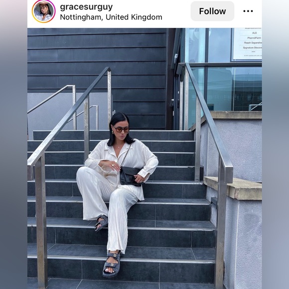 Auth BNIB Chanel 21A Rare Denim Deep Gray Dad Sandals -Size 38 - Picture 16 of 16